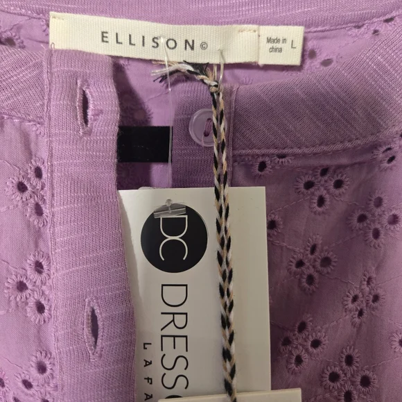🐦Ellison large Purple blouse NWT - Picture 2 of 3